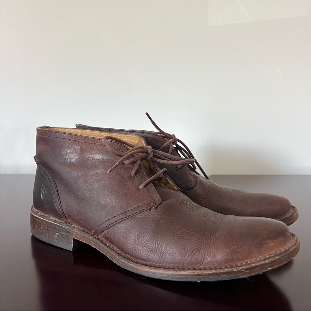 Frye - Men’s Leather Bowery Chukka Lace Up Boot - Brown 10.5 D